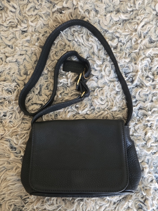 Coach Handbags - Coach Full-grain Leather Black Mini Crossbody Bag. Made In The USA.